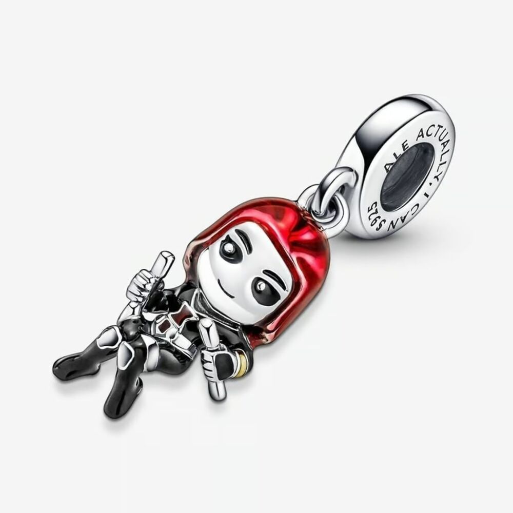 Pandora Marvel Avengers Black Widow Dangle Charm - Sterling Silver, Enamel, Red